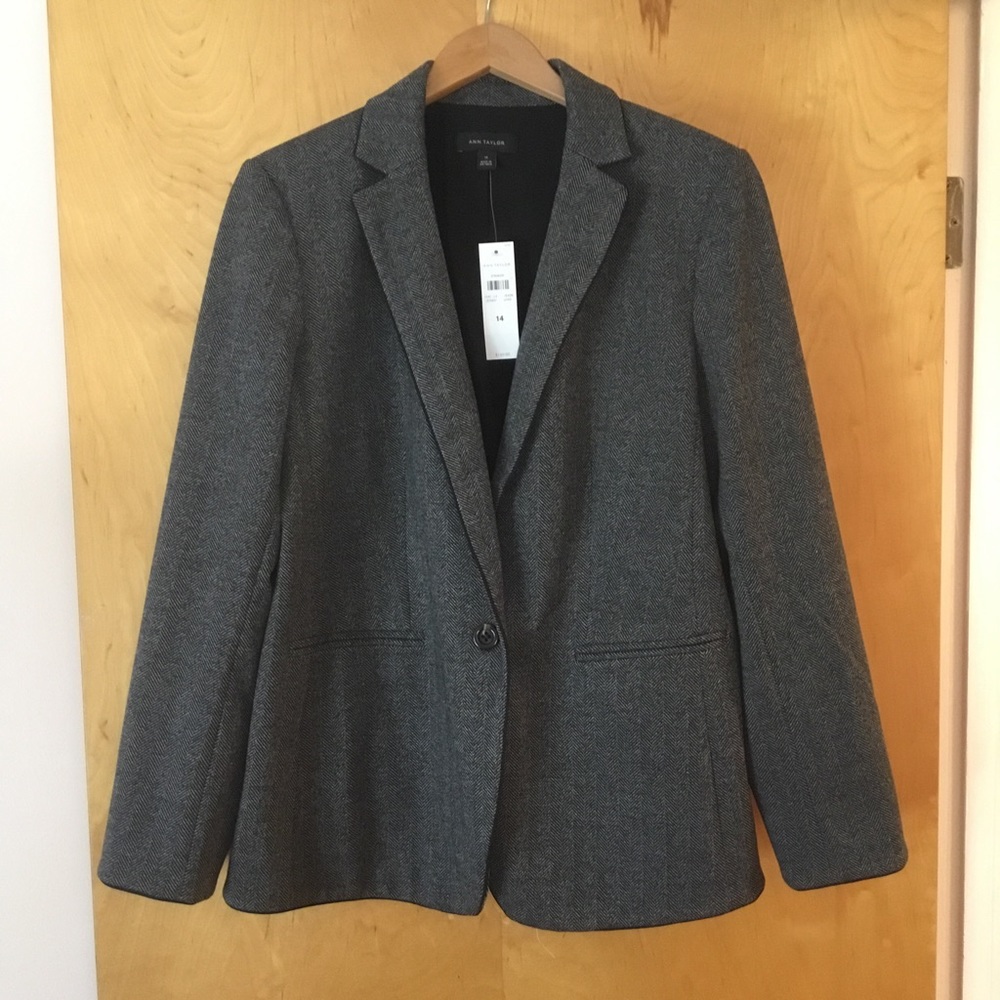 NWT Ann Taylor Herringbone Blazer
